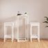 Set mobilier de bar, 3 piese, alb, lemn masiv de pin GartenMobel Dekor