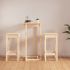 Set mobilier de bar, 3 piese, alb, lemn masiv de pin GartenMobel Dekor