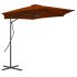 Umbrelă de exterior cu stâlp din oțel, negru, 300x230 cm GartenMobel Dekor