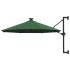 Umbrelă soare LED montaj pe perete stâlp metal gri taupe 300cm GartenMobel Dekor