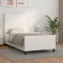 Cadru de pat cu tăblie, alb, 180x200 cm, piele ecologică GartenMobel Dekor