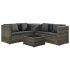 Set mobilier de grădină cu perne, 4 piese, poliratan, gri GartenMobel Dekor