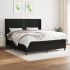 Pat continental cu saltea maro închis 180x200cm material textil GartenMobel Dekor