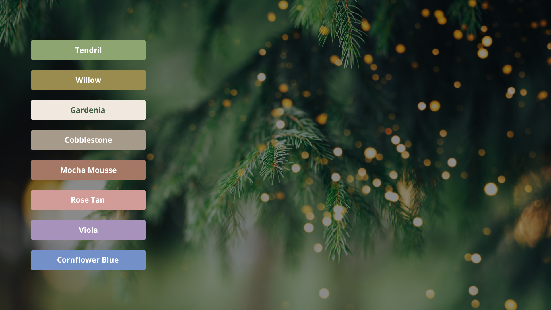 Paletă de Culori pentru Bradul de Crăciun